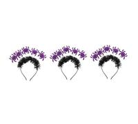 FOMIYES 3pcs Halloween Spider Headbands Cosplay Hair Accessories for Party Photo Props Glitter and Cobwebs Effects for Performance and Costumes