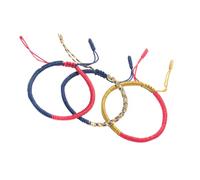 FOMIYES 3Pcs Hand-woven Ethnic Style Bracelets Adjustable Wrist Chains for Women Elastic Handmade Cord Jewelry for Birthday and Anniversary
