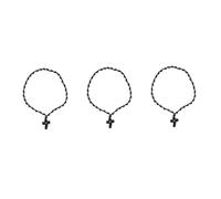 FOMIYES 3pcs Handwoven Braided Prayer Necklace with Cross Charm Handmade Knotted Rope Cord for Men and Women Ethnic Faith Jewelry with Durable Materials Classic Timeless Design for Daily