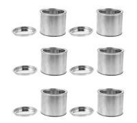 FOMIYES 3pcs Ink Container with Lid Iron Paint Storage Cans for Factory and Craft Use Practical 3.7 Inch Diameter