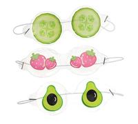 FOMIYES 3pcs Kids Cooling Eye Masks Pvc Gel Cooling Eye Pads Adjustable Summer Cold Patches for Children Fruit Cucumber Series Mask for Care Random Style