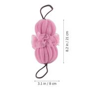 FOMIYES 3pcs Large Pink Bath Loofah Sponge Set, Soft Suppler Shower Puff Body Scrubber for Bathing and Exfoliating, Suitable for Women and Skin Care