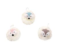 FOMIYES 3PCS Large Soft Mesh Bath Flower Shower Balls with Hanging Rope Gentle Body Massage and Deep Cleansing Cute Cartoon Design Bathroom Shower Accessories for Women and Random Color