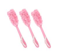 FOMIYES 3pcs Long Handle Bath Body Cleaning Brush Gentle Exfoliating Shower Brush for Back Scrubbing Promotes Healthy Skin Comfortable Bathing Experience Light Pink