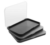 FOMIYES 3pcs Magnetic Empty Eyeshadow Palette DIY Makeup Storage Tray with Clear Top Portable Compact Organizer for Lipstick Blush Powder