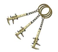 FOMIYES 3pcs Mini Vernier Caliper Keychain Zinc Alloy Portable Measuring Tool Keyring for Wallets and Backpacks Accurate Compact Hanging Charm