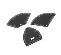 FOMIYES 3pcs Multifunctional Eyebrow Ruler Professional Brow Mapping Tool for Shaping and Defining Symmetrical Brows Portable Face-adaptive Eyebrow Stencil Kit in Black