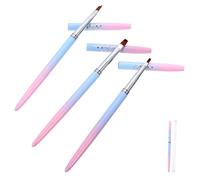 FOMIYES 3pcs Nail Art Pen for DIY Drawing Home Salon Use Blue-pink Gradient Handle for Nail Painting and Manicure Brush Techniques