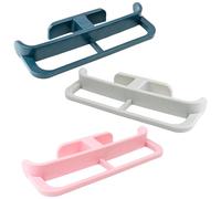 FOMIYES 3pcs No-Drill Bathroom Wall-Mounted Slipper Holder Set, Multi-Color Slippers Shoe Shelf Rack with Adhesive Hooks for Entryway and Shower Storage