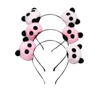 FOMIYES 3pcs Panda Headbands Lightweight Hair Hoops with Pom Poms Chic Headdress Accessories for Women and Party Favors for Birthdays and Festive Occasions