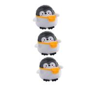 FOMIYES 3pcs Penguin Shape Mini Wallets Coin Purse Set Cute Change Bags for Girls Multi-Functional Storage Grey White for Everyday Carry