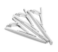 FOMIYES 3PCS Polished Silver Tie Bars for Men Engraved Tie Clips with Glossy Finish Strong Grip Necktie Clasps for Business Formal Events Gifts for Father Husband Boyfriend