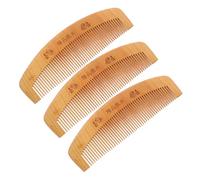 FOMIYES 3pcs Portable Anti-static Wooden Hair Combs Fine Tooth Detangling Combs for Women Scalp Massage Home and Travel Use