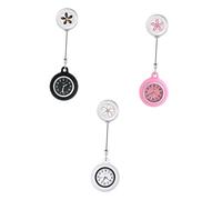 FOMIYES 3pcs Quality Zinc Alloy Nurse Watch Flower Printed Pocket Watch for Ladies Nurse Gifts