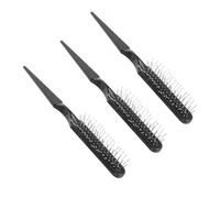 FOMIYES 3pcs Rat Tail Hair Brush for Women Teasing Comb with Anti-static Bristles for Detangling Sectioning Braiding Coloring Wet and Dry Styling Suitable for Haircuts and Perms
