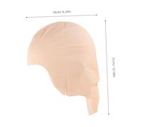FOMIYES 3pcs Realistic Latex Bald Caps for Adults Thin Ventilated Khaki Makeup Bald Cap Comfortable Cosplay Costume Accessories for Halloween Theater Friar and Clown Roles Reusable Head