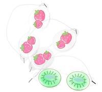 FOMIYES 3pcs Reusable Cooling Eye Masks Cute Fruit Design for Lightweight PVC Eye Mask for Better Sleep for Puffiness Stress Relief