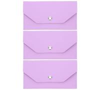FOMIYES 3pcs Reusable Pu Leather Coin Pouch for Women Small Wallet with Snap Button, Practical Versatile Purse for Cash Envelopes, for Office and Travel Use