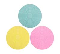 FOMIYES 3pcs Round Silicone Dough Kneading Mat for Pastry Rolling and Bread Baking, Non-Stick Baking Mat with Antislip Texture, Rolls for Easy Storage, for Beginners and Professionals