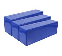 FOMIYES 3pcs Stackable 20-slot Coin Storage Box with Nested Slots Blue Ps Plastic Coin Display Case for Office and Home Space-saving Design with Scratch Protection