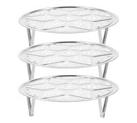 FOMIYES 3pcs Stainless Steel Rack for Pressure Cooker - 10.8in Round Canner Rack for Cooking Baking Canning Food - Round Steaming Plate, Dishwasher Safe