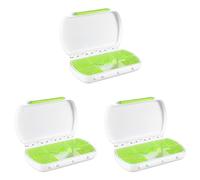 FOMIYES 3pcs Travel Portable Holder Rotated Slot Vitamin Medicine Case Organizer for Daily Use for Tablets Holder Pills and Portable Pill Box Travel