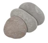 FOMIYES 3pcs Turtle Basking Stones Set 7-12cm Flat Natural Rock Platform for Turtle Tank Aquarium Landscaping Decor Reptile Habitat Accessories Random Color