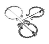 FOMIYES 3pcs Vintage Viking Shawl Pin Set Lightweight Medieval Cloak Brooch with Strong Secure Clasp Metal Renaissance Scarf Buckle Clasp for Capes Scarves and Shawls for Historical Events