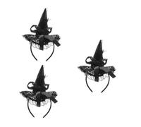 FOMIYES 3pcs Witch Hat Hair Hoops Headdress for Halloween Cosplay Headband Dramatic Party Accessory