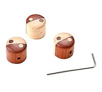 FOMIYES 3pcs Wood Guitar Knob Replacement Tone Control Knobs Electric Guitar Accessories Volume Caps for