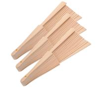 FOMIYES 3pcs Wooden Folding Fan Frame 23cm Hand Fan Frame Decoration with Classic Ancient Style Wood Material for Wedding Parties DIY Crafting Versatile Application