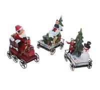 FOMIYES 3pcs Xmas Train Set Festive Desktop Decor Unique Resin Train Adornments for Home Office Retail Display Christmas Decoration for Holiday Celebrations