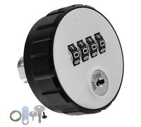 FOMIYES 4-Digit Combination Cam Lock Rotary Tongue Cam Double with Key 1.9Inch Steel Construction for Wardrobe Door and Locker Security