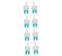 FOMIYES 4 Pairs Creative Teeth Earrings Lightweight Halloween Jewelry for Women Unique Exaggerated Design for Party Cosplay Birthday Punk Music Events Comfortable Fit