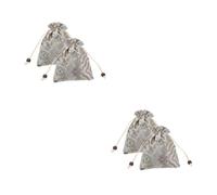 FOMIYES 4 pcs Double Layer Velvet Drawstring Bag for Jewelry and Coins Soft Scratch Resistant Storage Pouches Travel and Gift Bags for Secure Multifunctional Use