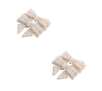 FOMIYES 4 pcs Luxury Rhinestone Faux Pearl Bowknot Shoe Charms Removable Clip Bridal Accessories for Wedding Heels Flats Elegant Flower Shoe Decorations for Women Pumps Party
