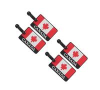 FOMIYES 4 pcs PVC Canada Flag Luggage Tags Durable Baggage Labels with Secure Strap Lightweight Identification Badges for Travel Suitcases Bags Loss Design for Cruise and Frequent