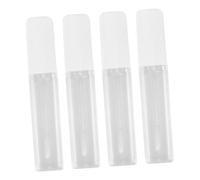 FOMIYES 4 Pcs Square Frosted Lip Gloss Tubes Refillable Cosmetic Containers Portable Travel Empty Lip Balm Bottles for DIY Makeup