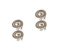 FOMIYES 4 pcs Vintage Style Metal Pocket Watch Chain with Secure Durable Vest Accessory for Mens Fob Watches Classic Design for Quick Viewing