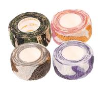 FOMIYES 4 Rolls Elastic Wrap Self Adhering Breathable Sports for Fingers and Toes Portable Non Woven Athletic Tape with Camouflage Patterns for Basketball and Fitness Support