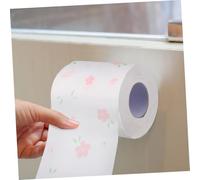 FOMIYES 4 Rolls Floral Printed Toilet Paper Soft Absorbent Decorative Bathroom Tissue for Home Travel Skin Friendly Easy to Break Down Comfortable and Gentle Sensitive Skin