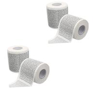 FOMIYES 4 Rolls Pattern Toilet Paper Flexible Thick Bathroom Tissue with Safe Skin Friendly Pulp Absorbent No Crumb Printed Toilet Tissue for Home and Guest Use
