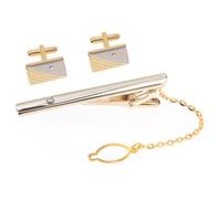 FOMIYES 4 Sets Elegant Gold Cufflinks and Tie Clip Set for Men Versatile Accessory for Weddings Business and Formal Events Lightweight Durable and Eye Catching Design Convenient Cuff Links