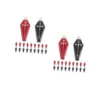 FOMIYES 40 pcs Alloy Coffin Cross Charms Pendants for Halloween Jewelry Making Oil Drip Finish Gothic DIY Craft Accessories for Party Decoration and Gift