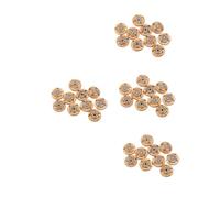 FOMIYES 40 pcs Gold Metal Snap Buttons for Coats Concealed Sew Fasteners Durable Alloy Press Studs for Clothing Jackets and Sewing Accessories