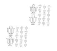 FOMIYES 40 pcs Psi Symbol Pendant Charms for DIY Jewelry Making Distinctive Psychology Letter Charms with Polished Surface for Necklaces Bracelets Keychains