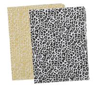 FOMIYES 40 Sheets Gift Wrapping Paper with Rose Leopard Print Ultra-thin Tissue for Clothing Shoe Packing Party Decoration Craft Projects Moisture-resistant Black Gold Design