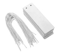 FOMIYES 40pcs Aluminum Plant Labels 82x25mm with Pre-Cut Wires Double-Sided Metal Garden Tags for Outdoor Herb Vegetable Flower Identification Reusable Plant Markers for Gardening and Pot