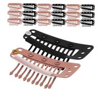 FOMIYES 40Pcs Metal Hair Extension Clips Snap Hairpin Accessories for Wigs and Hats Windproof Fixing Smooth Wear Resistant DIY Hairpiece Fixing Tools Suitable for Wigs and Hair Extensions