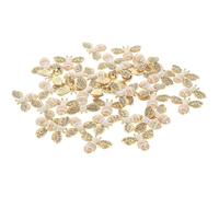 FOMIYES 40pcs Pink White Simulation Bee Charms DIY Craft Accessories Miniature Alloy Bee Ornaments for Hair Clips and Creative Phone Case Decorations